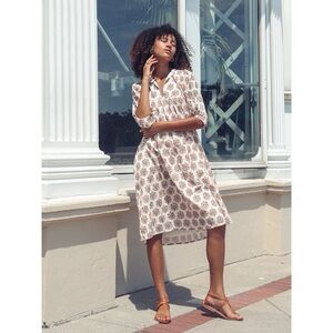 Mille Resort & Travel Saffron Dress in Coral Medallion Size Small